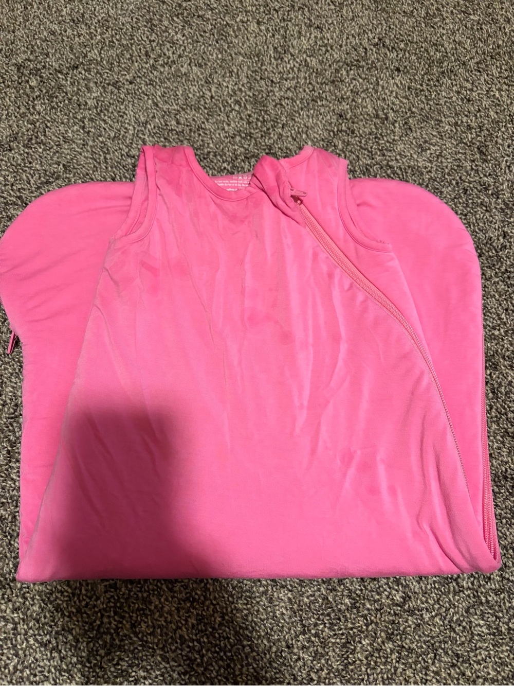 Angel Dear Bright Pink Sleeveless Sleep Sack with Diagonal Zipper